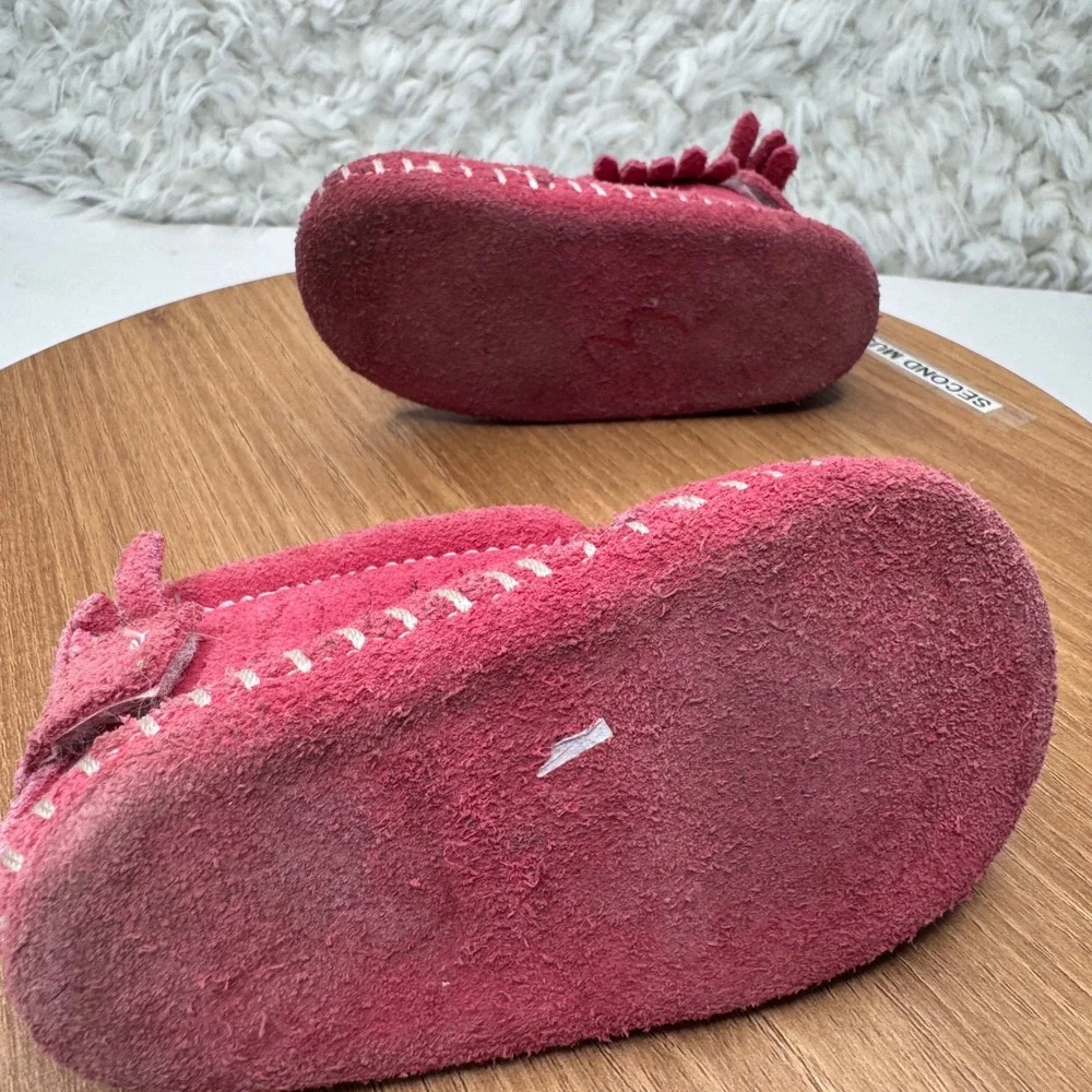 Minnetonka pink suede